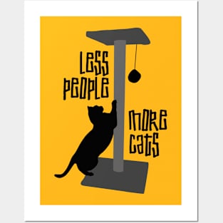 LESS PEOPLE, MORE CATS Posters and Art